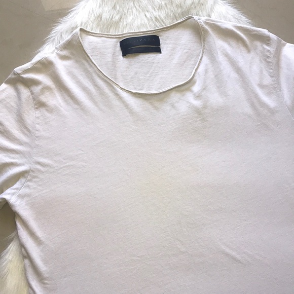 Zara Shirts Final Zara Essential Deluxe Cotton Tee Poshmark